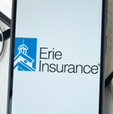 Erie car insurance logo on a cell phone