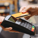 Paying at a store with credit card