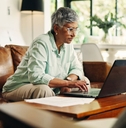 senior woman on laptop