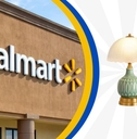 Walmart store and vintage lamp