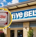 five below storefront and diet coke sign
