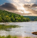 summer landscape along the Chattahoochee river
