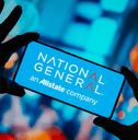 National General insurance logo on cell phone
