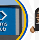Collage of Sam's Club logo and a large furniture product