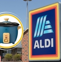 Aldi sign with rice cooker