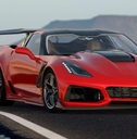 chevrolet corvette zr1 on a scenic road