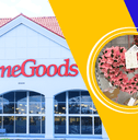 Collage of HomeGoods storefront and a heart wreath product