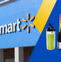 Walmart storefront and blender product collage