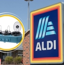 Aldi store sign with slow cooker