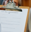 Last will and testament document 