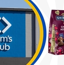 Sam's Club storefront and Ghirardelli chocolate hearts
