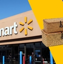 Walmart storefront with storage baskets