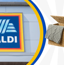 Collage of ALDI product and storefront