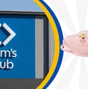 Sam's Club sign with heart shaped Dutch oven