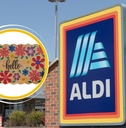 Aldi sign with doormat