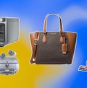 Ninja air fryer, Beats earbuds, Michael Kors purse, and Dyson vacuum