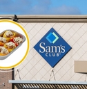 Sam's Club sign with stuffed peppers