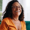 Smiling woman in her 60s