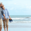 Older couple on beach