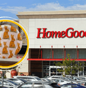 HomeGoods storefront and bunny plate product collage