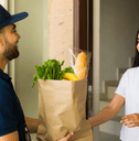 Man delivering groceries