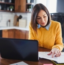 Woman working from home