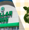 Dollar Tree storefront with bunny figurine