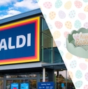 Aldi storefront and scalloped-edge tray