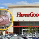 HomeGoods storefront and glass candle holder