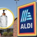 Aldi storefront with fluted soap dispenser