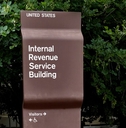 Internal Revenue Service building sign