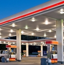 Gas station in the evening