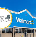 Walmart storefront and a patio bistro table set product
