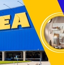 IKEA storefront and white pegboard