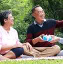 Family having picnic