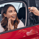 Girl buying new car