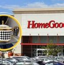 HomeGoods storefront and a checkered teapot