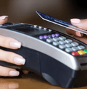 Paying with credit card at store