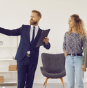 Couple touring potential house