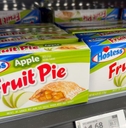 Shelf with boxes of Hostess Apple Fruit Pies