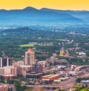 Roanoke, Virginia skyline at dusk