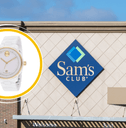 Sam's Club store front and watch product collage