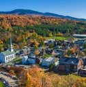 Small mountain town in Vermont