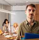 Young man being fired
