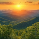 Appalachian region during golden hour