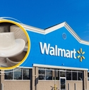 Walmart storefront and cowboy hat planter
