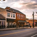 Main street in a U.S. city on a sunny day