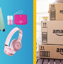Collage of Amazon boxes and products 