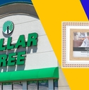 Dollar Tree storefront and beaded wooden picture frame
