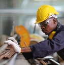 Mechanical engineer at work in factory